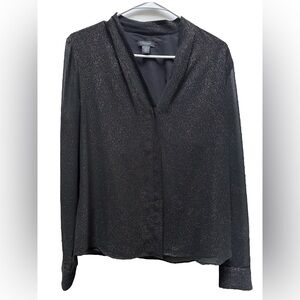 Halogen Black Shimmer Top